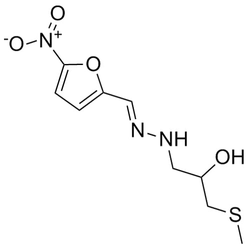 (E)-1-(methylthio)-3-(2-((5-nitrofuran-2-yl)methylene)hydrazinyl)propan-2-ol