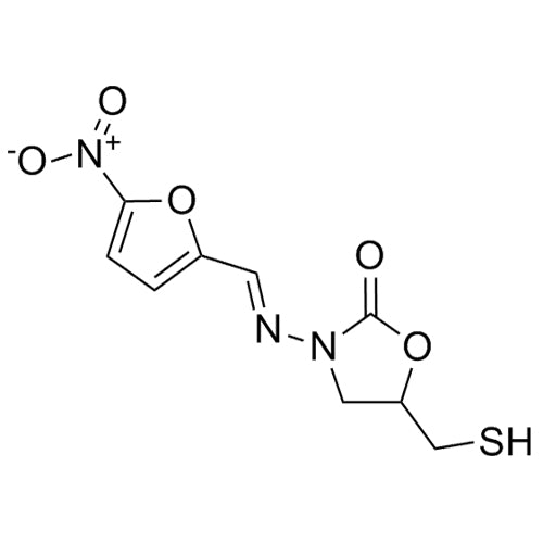 (E)-5-(mercaptomethyl)-3-(((5-nitrofuran-2-yl)methylene)amino)oxazolidin-2-one