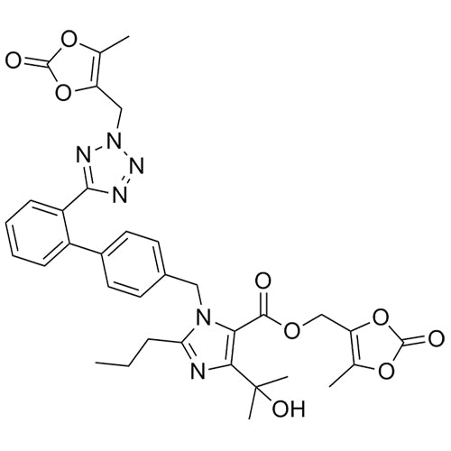 (5-methyl-2-oxo-1,3-dioxol-4-yl)methyl 4-(2-hydroxypropan-2-yl)-1-((2'-(2-((5-methyl-2-oxo-1,3-dioxol-4-yl)methyl)-2H-tetrazol-5-yl)-[1,1'-biphenyl]-4-yl)methyl)-2-propyl-1H-imidazole-5-carboxylate