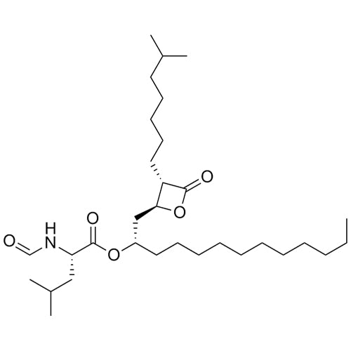 (S)-(S)-1-((2S,3S)-3-(6-methylheptyl)-4-oxooxetan-2-yl)tridecan-2-yl 2-formamido-4-methylpentanoate