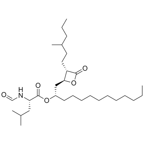 (2S)-(2S)-1-((2S,3S)-3-(3-methylhexyl)-4-oxooxetan-2-yl)tridecan-2-yl 2-formamido-4-methylpentanoate