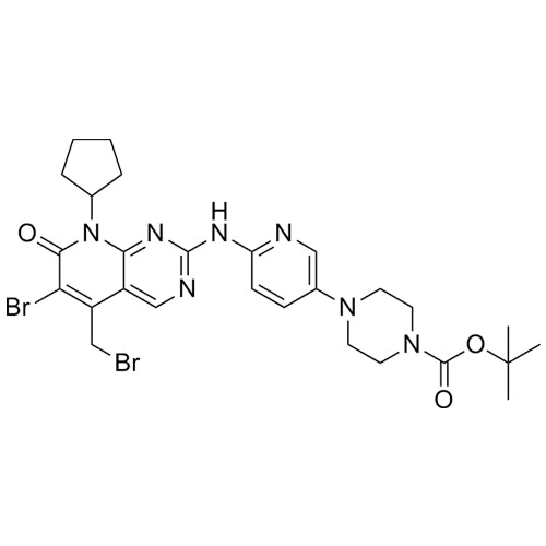 tert-butyl 4-(6-((6-bromo-5-(bromomethyl)-8-cyclopentyl-7-oxo-7,8-dihydropyrido[2,3-d]pyrimidin-2-yl)amino)pyridin-3-yl)piperazine-1-carboxylate