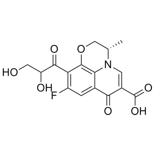 (3S)-10-(2,3-dihydroxypropanoyl)-9-fluoro-3-methyl-7-oxo-3,7-dihydro-2H-[1,4]oxazino[2,3,4-ij]quinoline-6-carboxylic acid