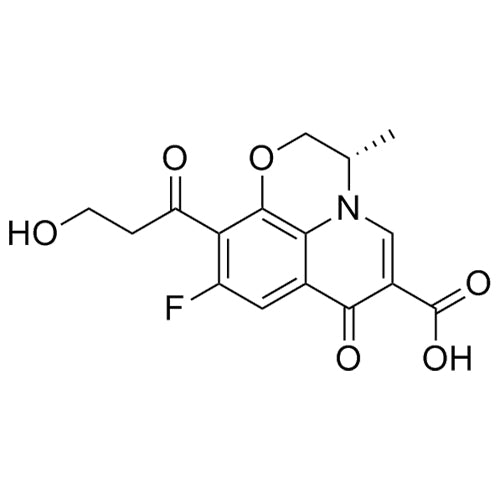 (S)-9-fluoro-10-(3-hydroxypropanoyl)-3-methyl-7-oxo-3,7-dihydro-2H-[1,4]oxazino[2,3,4-ij]quinoline-6-carboxylic acid