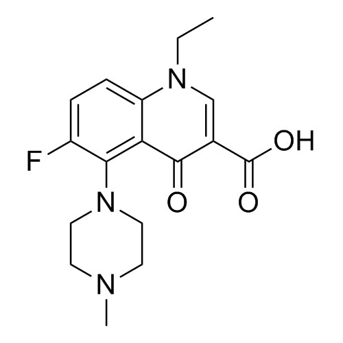 1-ethyl-6-fluoro-5-(4-methylpiperazin-1-yl)-4-oxo-1,4-dihydroquinoline-3-carboxylic acid