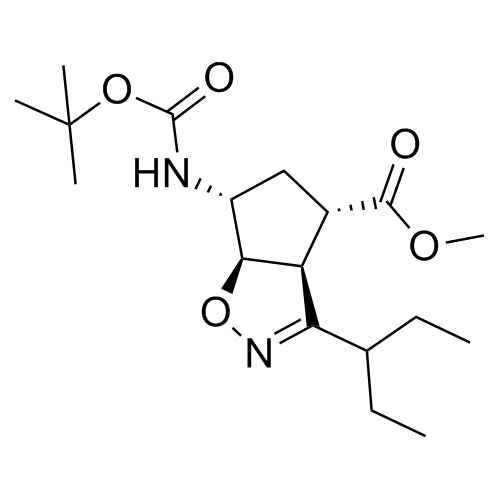 (3aS,4S,6R,6aR)-methyl 6-((tert-butoxycarbonyl)amino)-3-(pentan-3-yl)-4,5,6,6a-tetrahydro-3aH-cyclopenta[d]isoxazole-4-carboxylate