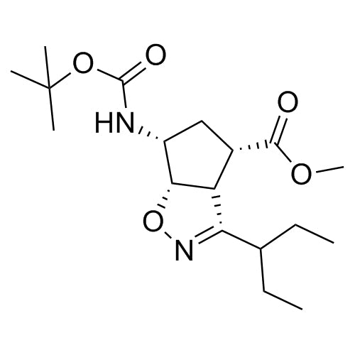 (3aR,4S,6R,6aS)-methyl 6-((tert-butoxycarbonyl)amino)-3-(pentan-3-yl)-4,5,6,6a-tetrahydro-3aH-cyclopenta[d]isoxazole-4-carboxylate