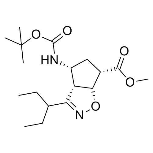 (3aS,4R,6S,6aR)-methyl 4-((tert-butoxycarbonyl)amino)-3-(pentan-3-yl)-4,5,6,6a-tetrahydro-3aH-cyclopenta[d]isoxazole-6-carboxylate