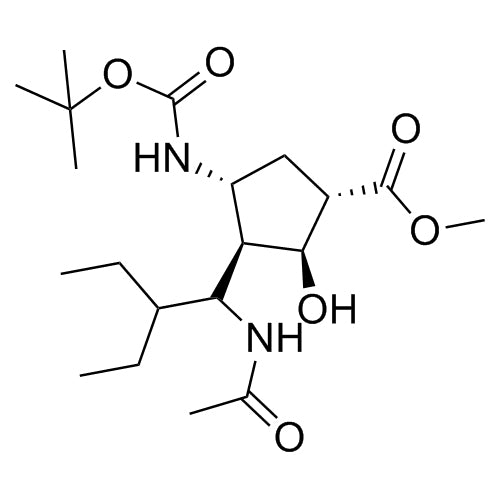 (1S,2S,3R,4R)-methyl 3-((R)-1-acetamido-2-ethylbutyl)-4-((tert-butoxycarbonyl)amino)-2-hydroxycyclopentanecarboxylate