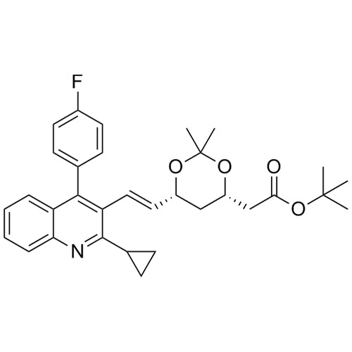 tert-butyl 2-((4S,6R)-6-((E)-2-(2-cyclopropyl-4-(4-fluorophenyl)quinolin-3-yl)vinyl)-2,2-dimethyl-1,3-dioxan-4-yl)acetate