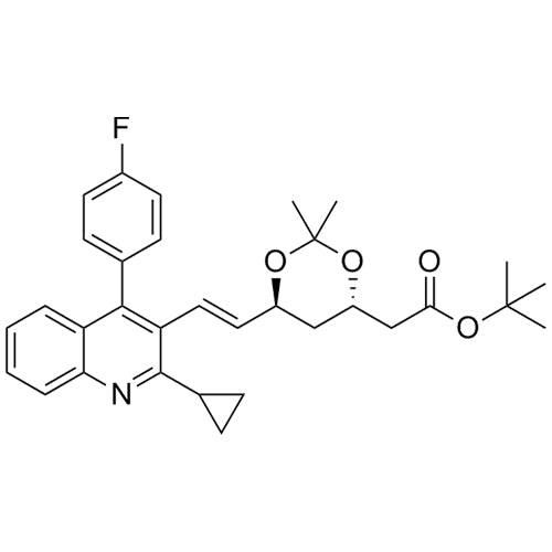 tert-butyl 2-((4S,6S)-6-((E)-2-(2-cyclopropyl-4-(4-fluorophenyl)quinolin-3-yl)vinyl)-2,2-dimethyl-1,3-dioxan-4-yl)acetate