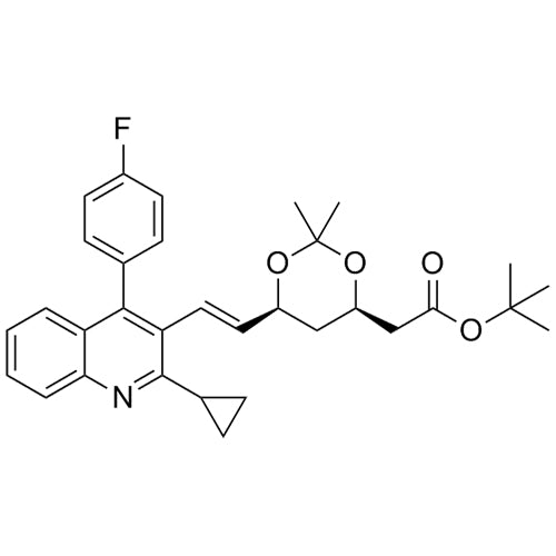 tert-butyl 2-((4R,6S)-6-((E)-2-(2-cyclopropyl-4-(4-fluorophenyl)quinolin-3-yl)vinyl)-2,2-dimethyl-1,3-dioxan-4-yl)acetate