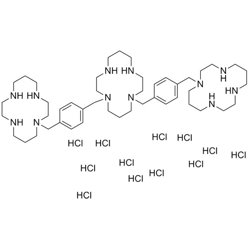 1,11-bis(4-((1,4,8,11-tetraazacyclotetradecan-1-yl)methyl)benzyl)-1,4,8,11-tetraazacyclotetradecane dodecahydrochloride