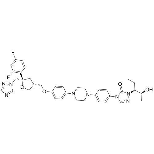 4-(4-(4-(4-(((3R,5R)-5-((1H-1,2,4-triazol-1-yl)methyl)-5-(2,4-difluorophenyl)tetrahydrofuran-3-yl)methoxy)phenyl)piperazin-1-yl)phenyl)-1-((2S,3S)-2-hydroxypentan-3-yl)-1H-1,2,4-triazol-5(4H)-one