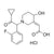 2-(1-(2-cyclopropyl-1-(2-fluorophenyl)-2-oxoethyl)-4-hydroxypiperidin-3-ylidene)acetic acid hydrochloride
