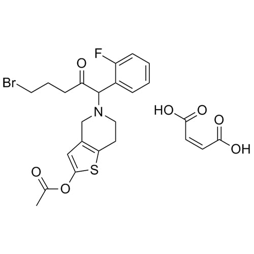 5-(5-bromo-1-(2-fluorophenyl)-2-oxopentyl)-4,5,6,7-tetrahydrothieno[3,2-c]pyridin-2-yl acetate maleate