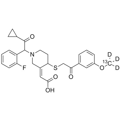 Prasugrel Metabolite Derivative-13C-d3 (trans R-138727MP, Mixture of Diastereomers)
