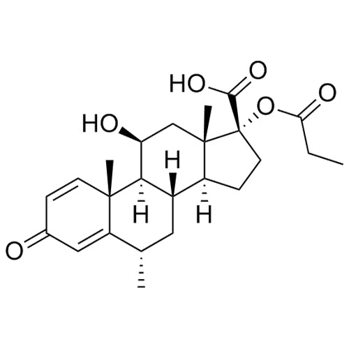 (6S,8S,9S,10R,11S,13S,14S,17R)-11-hydroxy-6,10,13-trimethyl-3-oxo-17-(propionyloxy)-6,7,8,9,10,11,12,13,14,15,16,17-dodecahydro-3H-cyclopenta[a]phenanthrene-17-carboxylic acid