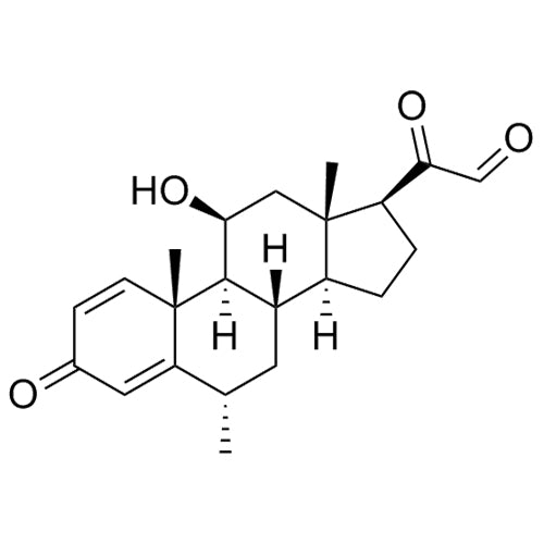 2-((6S,8S,9S,10R,11S,13S,14S,17S)-11-hydroxy-6,10,13-trimethyl-3-oxo-6,7,8,9,10,11,12,13,14,15,16,17-dodecahydro-3H-cyclopenta[a]phenanthren-17-yl)-2-oxoacetaldehyde