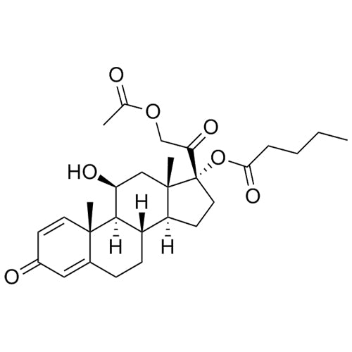 (8S,9S,10R,11S,13S,14S,17R)-17-(2-acetoxyacetyl)-11-hydroxy-10,13-dimethyl-3-oxo-6,7,8,9,10,11,12,13,14,15,16,17-dodecahydro-3H-cyclopenta[a]phenanthren-17-yl pentanoate
