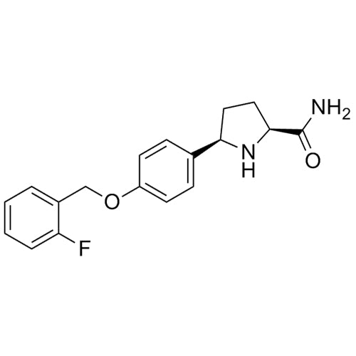 (5R)-5-(4-{[(2-fluorophenyl)methyl]oxy}phenyl)-L-prolinamide