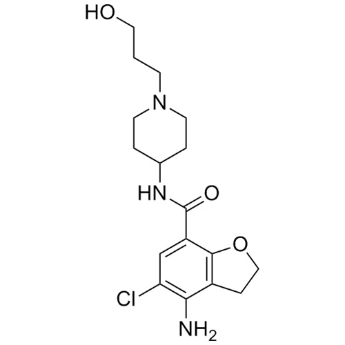 4-amino-5-chloro-N-(1-(3-hydroxypropyl)piperidin-4-yl)-2,3-dihydrobenzofuran-7-carboxamide