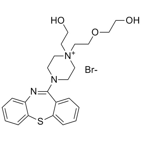 4-(dibenzo[b,f][1,4]thiazepin-11-yl)-1-(2-(2-hydroxyethoxy)ethyl)-1-(2-hydroxyethyl)piperazin-1-ium bromide