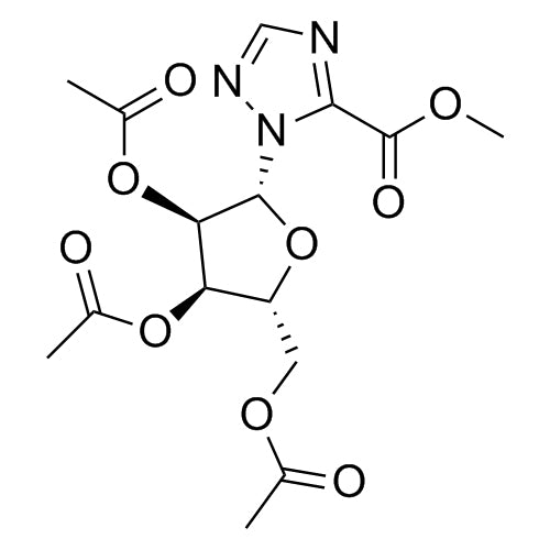 (2R,3R,4R,5R)-2-(acetoxymethyl)-5-(5-(methoxycarbonyl)-1H-1,2,4-triazol-1-yl)tetrahydrofuran-3,4-diyl diacetate