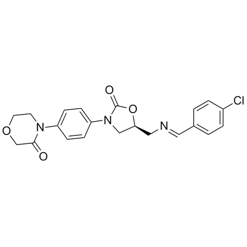 (S,E)-4-(4-(5-(((4-chlorobenzylidene)amino)methyl)-2-oxooxazolidin-3-yl)phenyl)morpholin-3-one