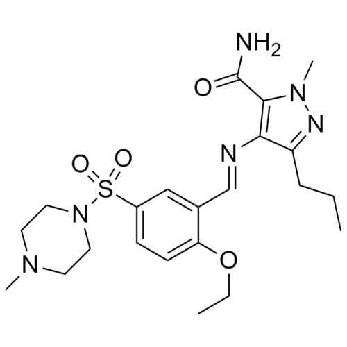 (E)-4-((2-ethoxy-5-((4-methylpiperazin-1-yl)sulfonyl)benzylidene)amino)-1-methyl-3-propyl-1H-pyrazole-5-carboxamide