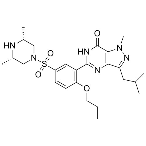 5-(5-(((3R,5S)-3,5-dimethylpiperazin-1-yl)sulfonyl)-2-propoxyphenyl)-3-isobutyl-1-methyl-1H-pyrazolo[4,3-d]pyrimidin-7(6H)-one