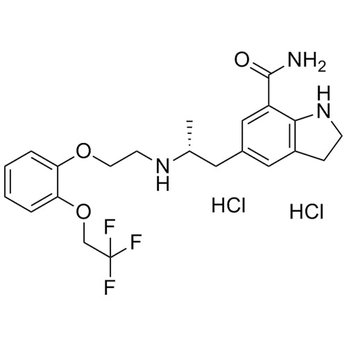 (R)-5-(2-((2-(2-(2,2,2-trifluoroethoxy)phenoxy)ethyl)amino)propyl)indoline-7-carboxamide dihydrochloride