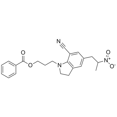 3-(7-cyano-5-(2-nitropropyl)indolin-1-yl)propyl benzoate