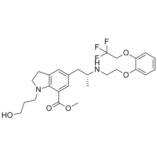 (R)-methyl 1-(3-hydroxypropyl)-5-(2-((2-(2-(2,2,2-trifluoroethoxy)phenoxy)ethyl)amino)propyl)indoline-7-carboxylate