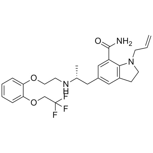 (R)-1-allyl-5-(2-((2-(2-(2,2,2-trifluoroethoxy)phenoxy)ethyl)amino)propyl)indoline-7-carboxamide