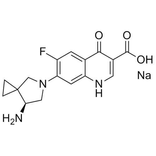 (S)-7-(7-amino-5-azaspiro[2.4]heptan-5-yl)-6-fluoro-4-oxo-1,4-dihydroquinoline-3-carboxylic acid, sodium salt