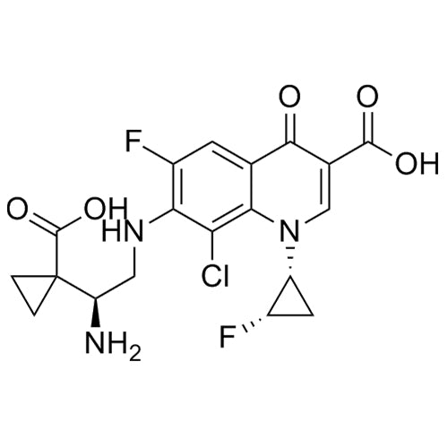 7-(((S)-2-amino-2-(1-carboxycyclopropyl)ethyl)amino)-8-chloro-6-fluoro-1-((1R,2S)-2-fluorocyclopropyl)-4-oxo-1,4-dihydroquinoline-3-carboxylic acid