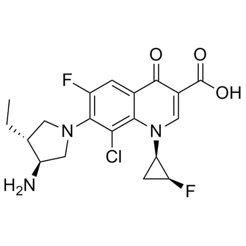 7-((3S,4R)-3-amino-4-ethylpyrrolidin-1-yl)-8-chloro-6-fluoro-1-((1R,2S)-2-fluorocyclopropyl)-4-oxo-1,4-dihydroquinoline-3-carboxylic acid