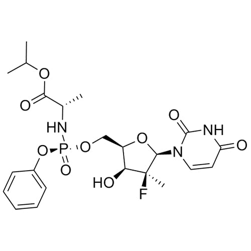 (2S)-isopropyl 2-(((((2R,3S,4S,5R)-5-(2,4-dioxo-3,4-dihydropyrimidin-1(2H)-yl)-4-fluoro-3-hydroxy-4-methyltetrahydrofuran-2-yl)methoxy)(phenoxy)phosphoryl)amino)propanoate