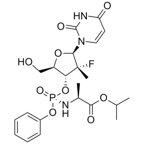 (S)-isopropyl 2-(((S)-(((2R,3R,4R,5R)-5-(2,4-dioxo-3,4-dihydropyrimidin-1(2H)-yl)-4-fluoro-2-(hydroxymethyl)-4-methyltetrahydrofuran-3-yl)oxy)(phenoxy)phosphoryl)amino)propanoate