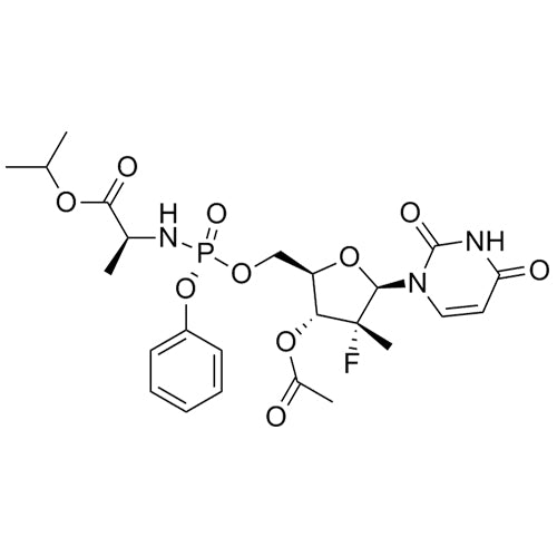 (S)-isopropyl 2-(((R)-(((2R,3R,4R,5R)-3-acetoxy-5-(2,4-dioxo-3,4-dihydropyrimidin-1(2H)-yl)-4-fluoro-4-methyltetrahydrofuran-2-yl)methoxy)(phenoxy)phosphoryl)amino)propanoate