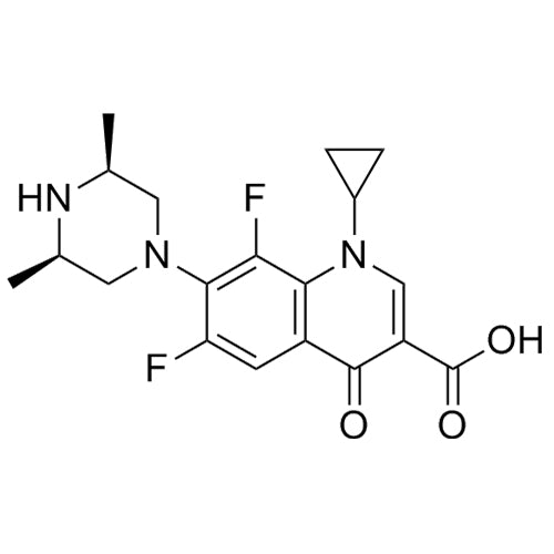 1-cyclopropyl-7-((3R,5S)-3,5-dimethylpiperazin-1-yl)-6,8-difluoro-4-oxo-1,4-dihydroquinoline-3-carboxylic acid