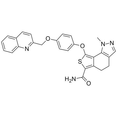 TD-198946 (1-methyl-8-[4-(2-quinolinylmethoxy)phenoxy]-4,5-dihydro-1h-thieno [3,4-g]indazole-6-carboxamide)