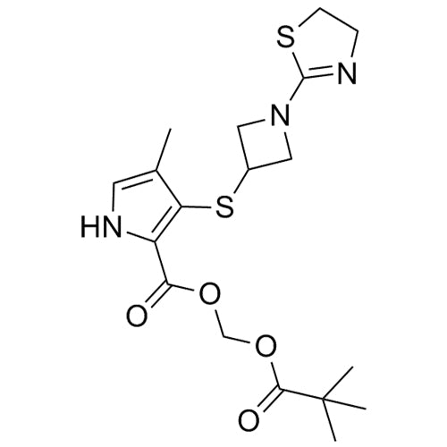 (pivaloyloxy)methyl 3-((1-(4,5-dihydrothiazol-2-yl)azetidin-3-yl)thio)-4-methyl-1H-pyrrole-2-carboxylate