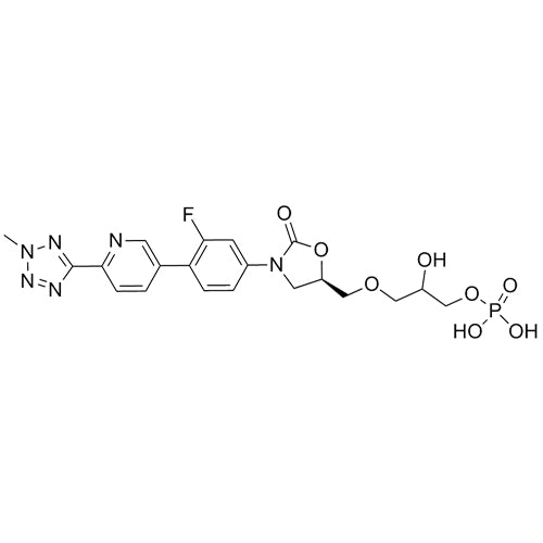 3-(((R)-3-(3-fluoro-4-(6-(2-methyl-2H-tetrazol-5-yl)pyridin-3-yl)phenyl)-2-oxooxazolidin-5-yl)methoxy)-2-hydroxypropyl dihydrogen phosphate