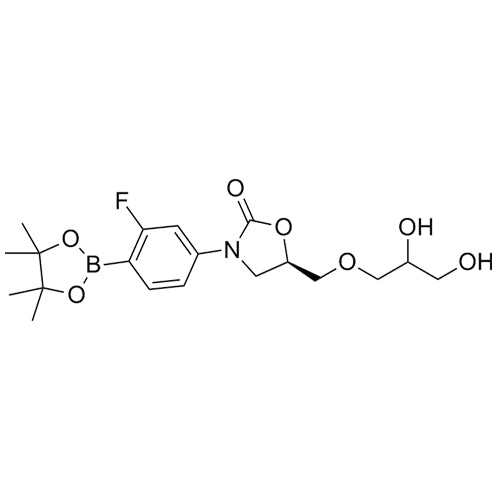 (5R)-5-((2,3-dihydroxypropoxy)methyl)-3-(3-fluoro-4-(4,4,5,5-tetramethyl-1,3,2-dioxaborolan-2-yl)phenyl)oxazolidin-2-one