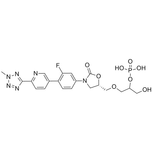 1-(((S)-3-(3-fluoro-4-(6-(2-methyl-2H-tetrazol-5-yl)pyridin-3-yl)phenyl)-2-oxooxazolidin-5-yl)methoxy)-3-hydroxypropan-2-yl dihydrogen phosphate