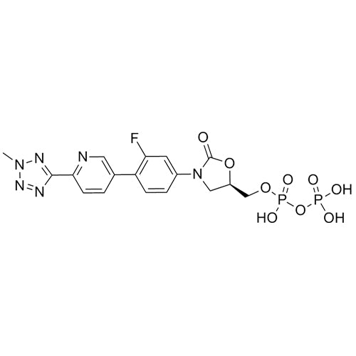((R)-3-(3-fluoro-4-(6-(2-methyl-2H-tetrazol-5-yl)pyridin-3-yl)phenyl)-2-oxooxazolidin-5-yl)methyl trihydrogen diphosphate