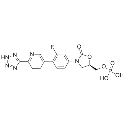 (R)-(3-(4-(6-(2H-tetrazol-5-yl)pyridin-3-yl)-3-fluorophenyl)-2-oxooxazolidin-5-yl)methyl dihydrogen phosphate