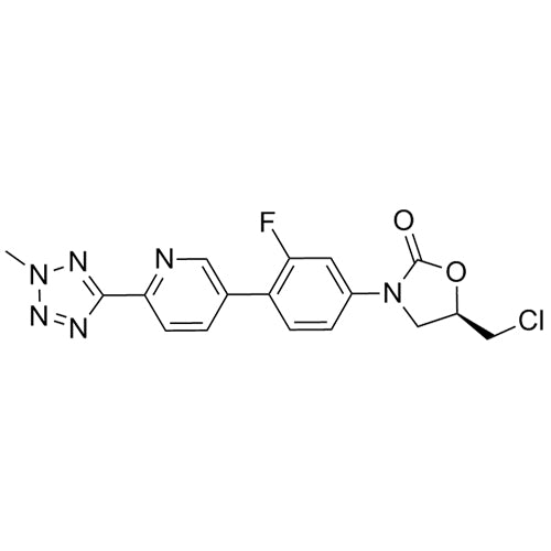 (R)-5-(chloromethyl)-3-(3-fluoro-4-(6-(2-methyl-2H-tetrazol-5-yl)pyridin-3-yl)phenyl)oxazolidin-2-one